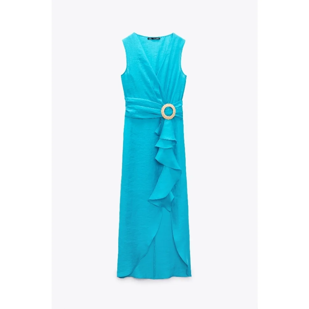 Zara Ruffled midi dress with buckle - Picture 9 of 12